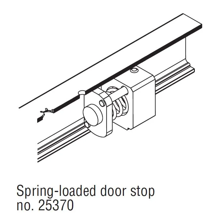 Dørstopper Hawa Junior 80/B Mekanisk Åpning Spring Loaded