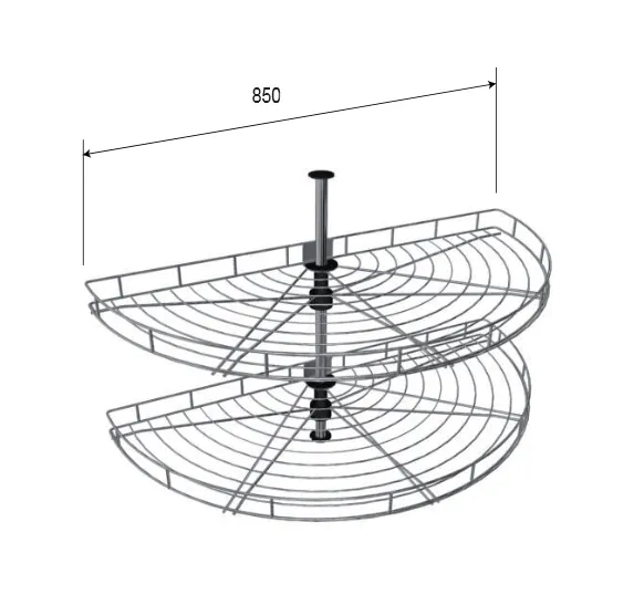 Hjørnekarusell Pelly 1/2 Sett Ø850mm Antrasitt
