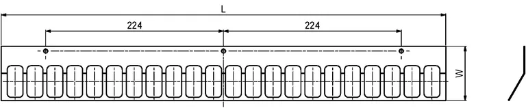 Lufterist 560x68x1mm 30° Oppkant Stål Hvit