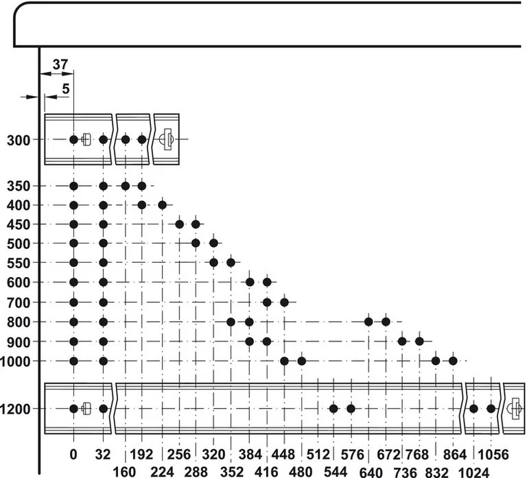 Kulelagerskinner M/Utrekk Galvanisert Stål