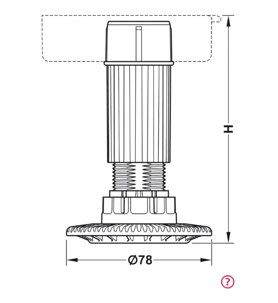 Sokkelfeste  Axilo GE 16mm