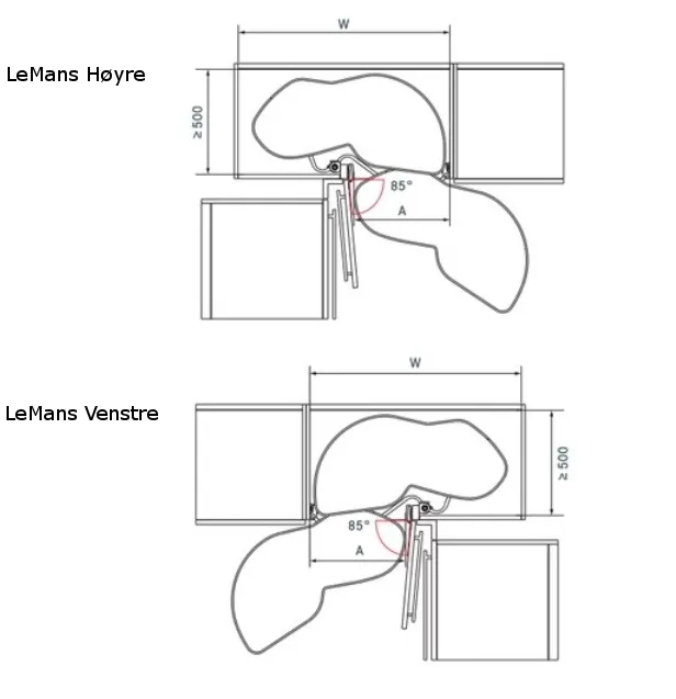 Hjørnekarusell Kesseböhmer LeMans 2 Hvit/Krom 
