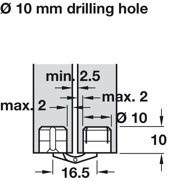 Lamellhengsel Zysa Ø12mm For 17-22mm Dør Messing