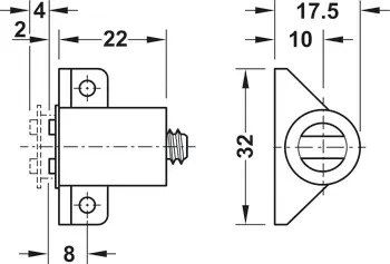 Magnetlås 4kg Justerbar - Flere Farger