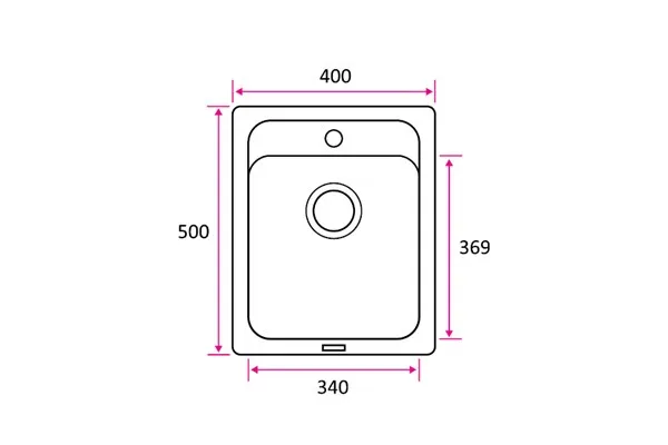 Komposittvask Stala Combo 1 Kum Toppmontert Sort 