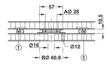 Dreieskive 57x57x10.5mm 50kg